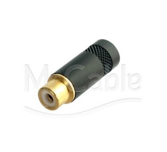 Rean NYS372P-BG разъем RCA гнездо на кабель 7.2 мм, черный