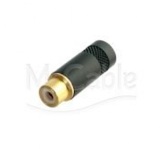 Rean NYS372P-BG разъем RCA гнездо на кабель 7.2 мм, черный