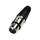 MrCable MRX3F разъем XLR кабельный  3-pin, серебряные контакты, черный корпус
