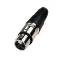 MrCable MRX3F разъем XLR кабельный  3-pin, серебряные контакты, черный корпус