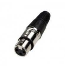 MrCable MRX3F разъем XLR кабельный  3-pin, серебряные контакты, черный корпус