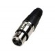 MrCable MRX3F разъем XLR кабельный  3-pin, серебряные контакты, черный корпус