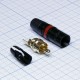 Rean NYS373-2 Разъем RCA штекер на кабель Ø6.1 мм, позолоченные контакты, красная маркировка