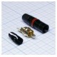 Rean NYS373-2 Разъем RCA штекер на кабель Ø6.1 мм, позолоченные контакты, красная маркировка