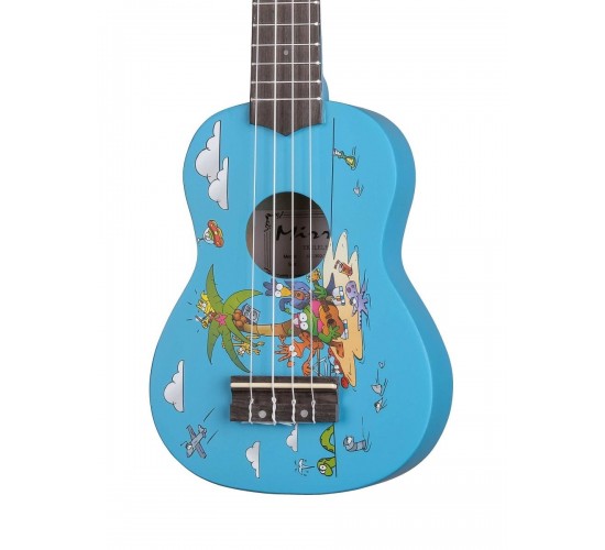 Mirra UK-300-21-YD Укулеле сопрано, с рисунком Сartoon (мультики)