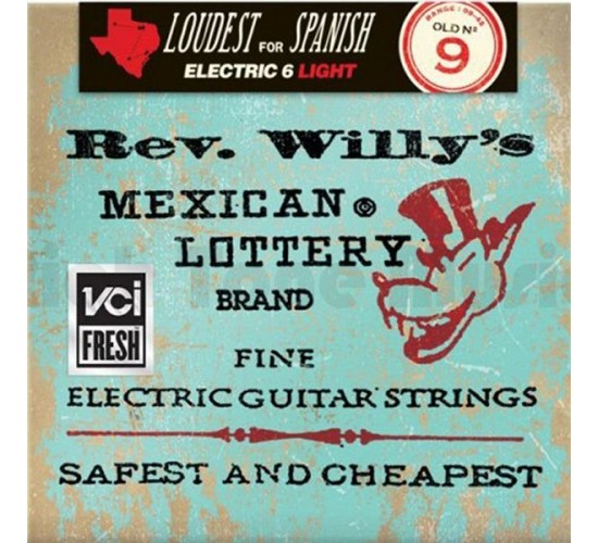 Dunlop RWN0942 Rev. Willy's Lottery комплект струн для электрогитары, никелированные, Light, 9-42