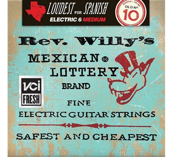 Dunlop RWN1046 Rev. Willy's Lottery комплект струн для электрогитары, никелированные, Medium, 10-46