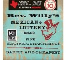 Dunlop RWN1046 Rev. Willy's Lottery комплект струн для электрогитары, никелированные, Medium, 10-46