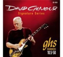 GHS David Gilmour Red Signature комплект струн для электрогитары, никелированная сталь, 10.5-50