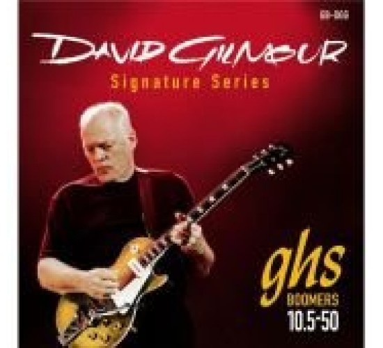 GHS David Gilmour Red Signature комплект струн для электрогитары, никелированная сталь, 10.5-50