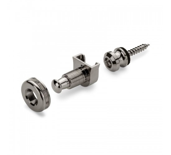 Schaller 14010601 Security Lock Крепление для ремня с блокировкой, для гитары, рутений.