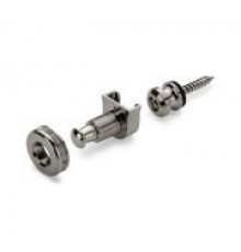 Schaller 14010601 Security Lock Крепление для ремня с блокировкой, для гитары, рутений.