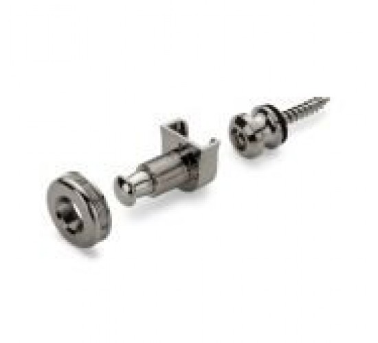 Schaller 14010601 Security Lock Крепление для ремня с блокировкой, для гитары, рутений.