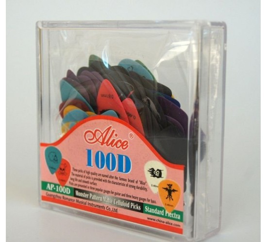 Alice AP-100D медиатор, черепа и монстры, матовые, цветные