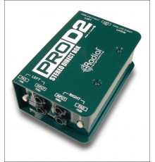 Radial ProD2 двухканальный дибокс, вход 2x 1/4«TRS, сквозной 2x 1/4» TRS, выход 2 x XLR