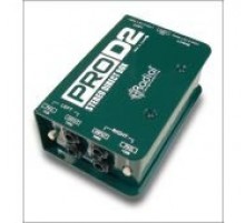 Radial ProD2 двухканальный дибокс, вход 2x 1/4«TRS, сквозной 2x 1/4» TRS, выход 2 x XLR