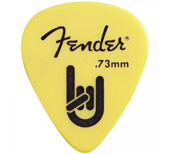 Fender Rock On Touring медиатор 0,73 мм, цвет желтый