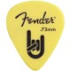 Fender Rock On Touring медиатор 0,73 мм, цвет желтый