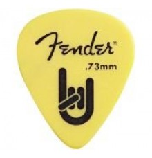 Fender Rock On Touring медиатор 0,73 мм, цвет желтый