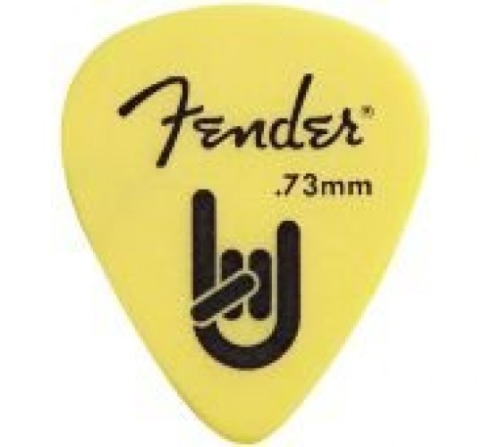 Fender Rock On Touring медиатор 0,73 мм, цвет желтый