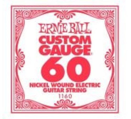 Ernie Ball 1160 струна для электро и акустических гитар. Сталь, калибр .060