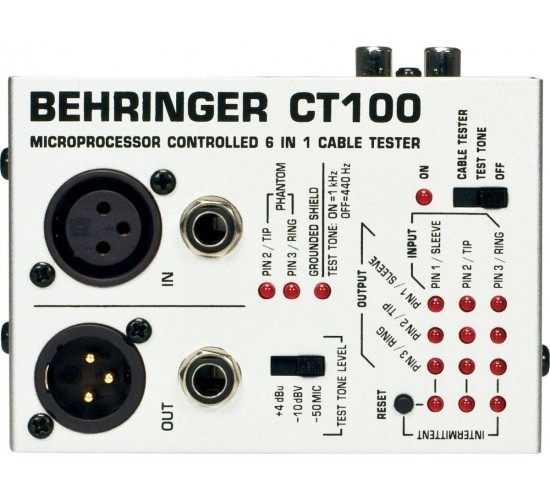 Behringer CT100 микропроцессорный универсальный тестер для диагностики и отстройки звукового обор-ия