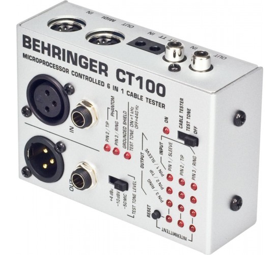 Behringer CT100 микропроцессорный универсальный тестер для диагностики и отстройки звукового обор-ия