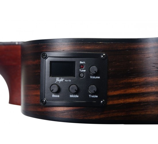 Flight DUC 460 EQ AMARA концертная укулеле со звукоснимателем, с чехлом