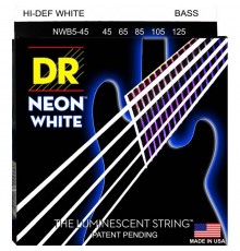 DR NEON White NWB5-45 струны для 5-ти струнной бас-гитары 45-125