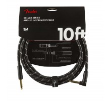Fender Deluxe 10' ANGL Inst CBL BTWD инструментальный кабель, черный твид, длина 3м, прям/углов