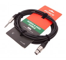 Force FMC-15/6 профессиональный микрофонный/коммутационный шнур XLR(F) - стерео джек (TRS), 6 м