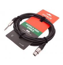 Force FMC-15/6 профессиональный микрофонный/коммутационный шнур XLR(F) - стерео джек (TRS), 6 м