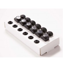 Fender 099-0818-400 колки 6 в линию локовые «F» Series, черные