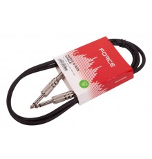 Force FGC-14/1,5 (FGC-14/1,5/BK) шнур гитарный Jack1/4"(M)-Jack1/4(M) (1,5мх6мм), цвет - черный