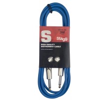 Stagg SGC3DL CBL гитарный шнур, jack-jack, длина 3 метра, цвет синий