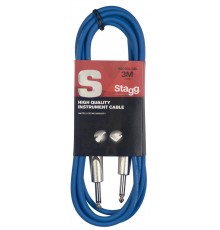 Stagg SGC3DL CBL гитарный шнур, jack-jack, длина 3 метра, цвет синий