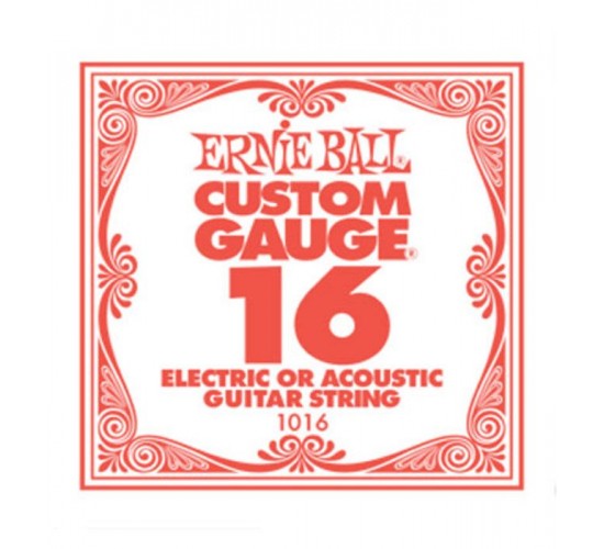 Ernie Ball 1016 струна для электро и акустических гитар. Сталь, калибр .016