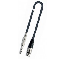 Quik Lok MX777-5 микрофонный кабель, 5 метров, разъемы XLR/F - Mono Jack 1/4, цвет черный