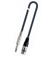 Quik Lok MX777-5 микрофонный кабель, 5 метров, разъемы XLR/F - Mono Jack 1/4, цвет черный