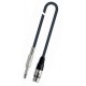 Quik Lok MX777-5 микрофонный кабель, 5 метров, разъемы XLR/F - Mono Jack 1/4, цвет черный