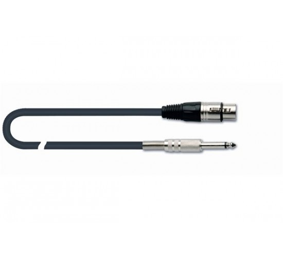 Quik Lok MX777-5 микрофонный кабель, 5 метров, разъемы XLR/F - Mono Jack 1/4, цвет черный