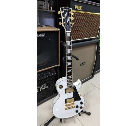 Grass Roots G-LP-50C Les Paul электрогитара, цвет белый, Корея USED
