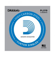 D'Addario PL019 Plain Steel Отдельная струна без обмотки, сталь, .019