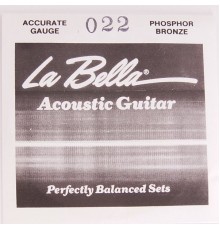 La Bella PW022 Отдельная струна для акустической гитары, 022, фосфорная бронза