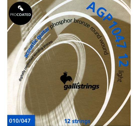 Galli AGP1047-12 Комплект струн для 12-струнной акустической гитары