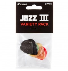 Dunlop PVP103 Jazz III Pick Variety Pack 6 медиаторов