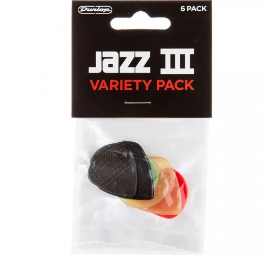 Dunlop PVP103 Jazz III Pick Variety Pack 6 медиаторов
