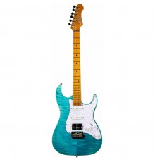 JET JS-450 OBL электрогитара, Stratocaster, корпус липа/топ клен, 22 лада, HSS, tremolo, цвет OBL