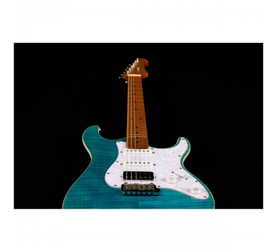JET JS-450 OBL электрогитара, Stratocaster, корпус липа/топ клен, 22 лада, HSS, tremolo, цвет OBL