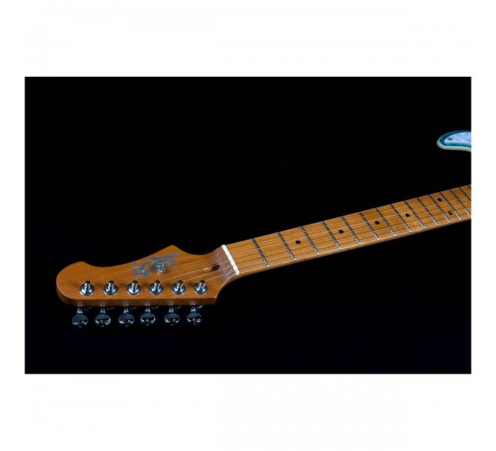 JET JS-450 OBL электрогитара, Stratocaster, корпус липа/топ клен, 22 лада, HSS, tremolo, цвет OBL